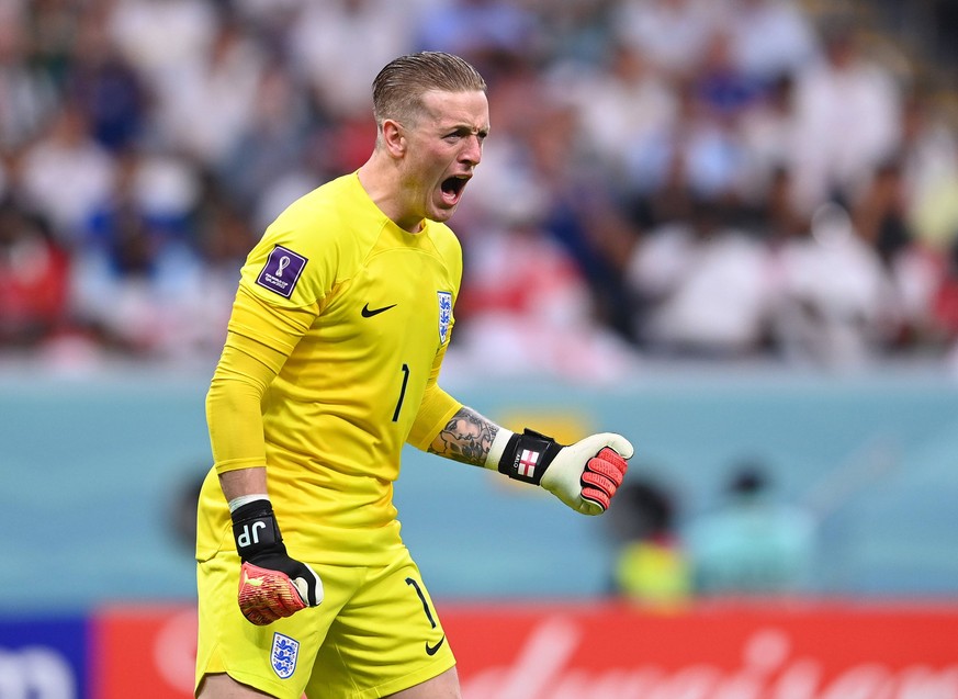 FUSSBALL WM 2022 VORRUNDE GRUPPE B England - USA 25.11.2022 Torwart Jordan Pickford England *** FOOTBALL WORLD CUP 2022 PRE-ROUND GROUP B England USA 25 11 2022 Goalkeeper Jordan Pickford England