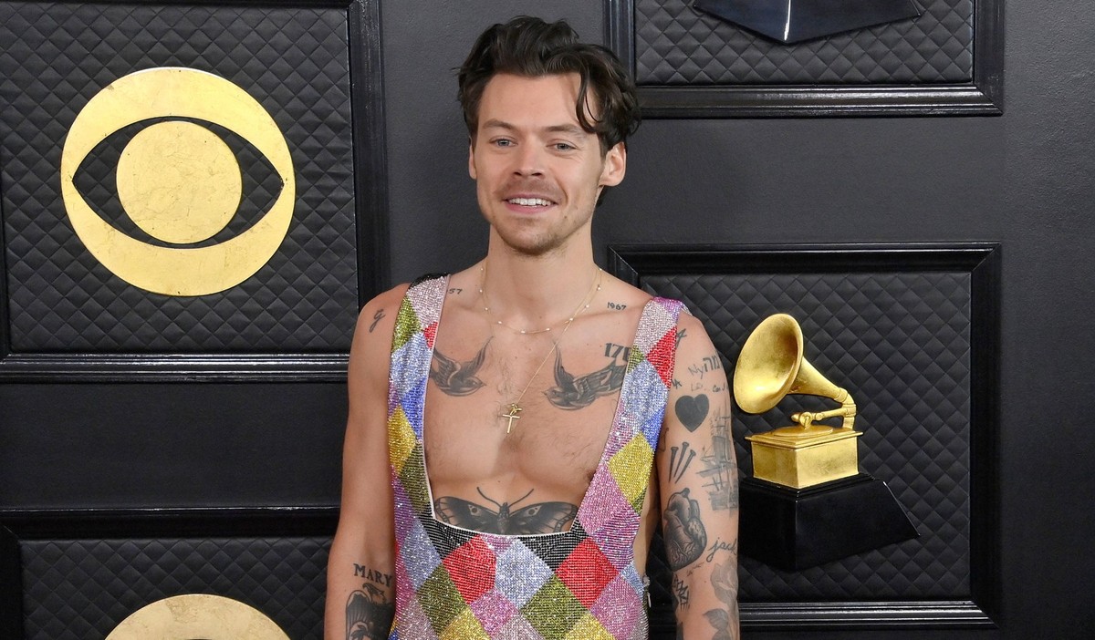 Harry Styles attends the 65th annual Grammy Awards at the Crypto.com Arena in Los Angeles on Sunday, February 5, 2023. PUBLICATIONxINxGERxSUIxAUTxHUNxONLY LAP20230205542 JIMxRUYMEN