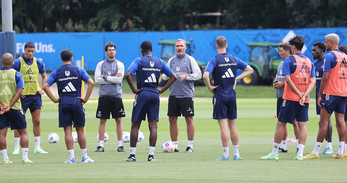 Cheftrainer Tim Walter HSV Fussball, Herren, Saison 2023/2024, 2.BL, Volksparkstadion, Hamburger SV, Trainingsstart DFL REGULATIONS PROHIBIT ANY USE OF PHOTOGRAPHS AS IMAGE SEQUENCES AND/OR QUASI-VIDE ...