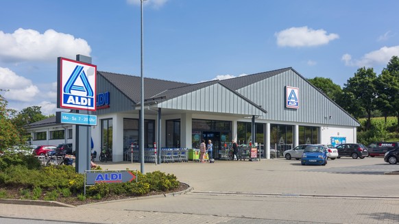 Aldi Nord supermarket Annaberg-Buchholz Sachsen, Saxony Germany Erzgebirge, Ore Mountains