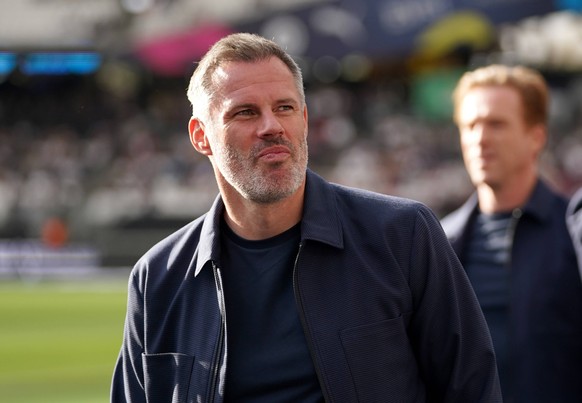 Soccer Aid for UNICEF 2022 - The London Stadium Jamie Carragher before during the Soccer Aid for UNICEF match at The London Stadium, London. Picture date: Sunday June 12, 2022. Use subject to restrict ...