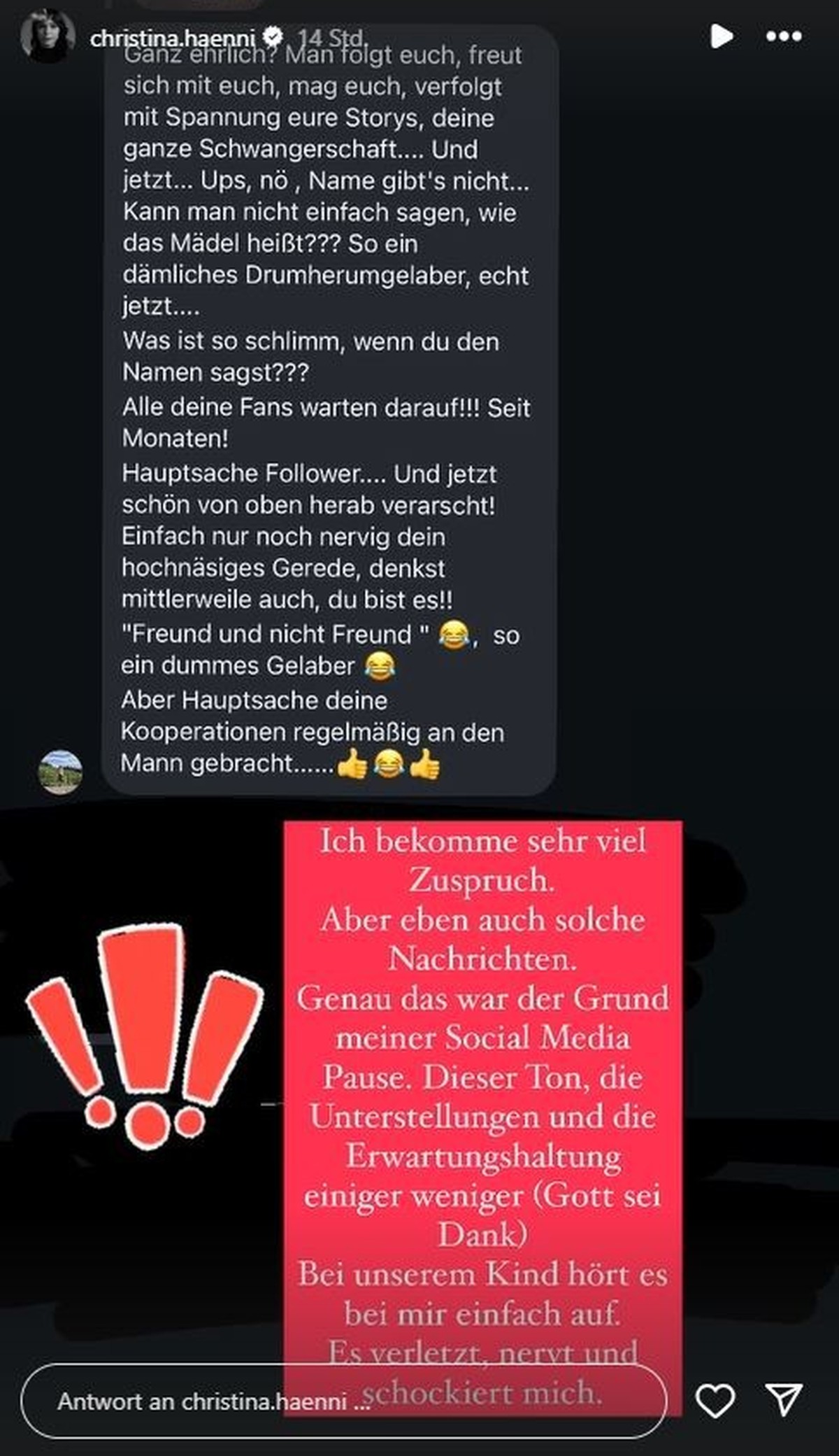 Diese Nachricht veröffentlicht Christina Hänni.