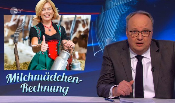 In der Kritik: Oliver Welke ("heute-show") nahm Bundeministerin Klöckners Haltung zum Lobbbyismus aufs Korn.