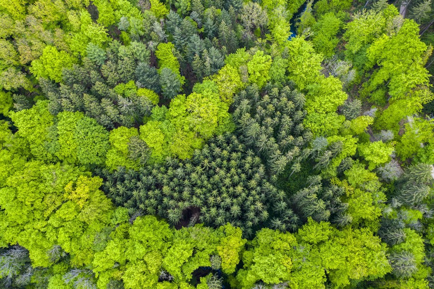 Germany, Baden-Wuerttemberg, Swabian Forest, aerial view PUBLICATIONxINxGERxSUIxAUTxHUNxONLY STSF01967