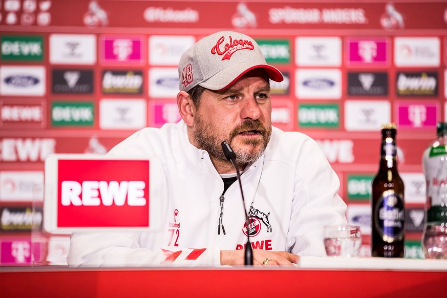 1. FC Koeln Pressekonferenz 11.11.2022 Steffen Baumgart Trainer 1. FC Koeln in der Pressekonferenz Pressekonferenz 1. FC Koeln RheinEnergieSTADION, Koeln, 11.11.2022 *** 1 FC Koeln press conference 11 ...