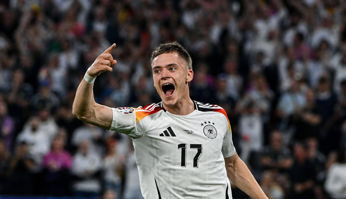 14.06.2024, xpsx, UEFA EURO, EM, Europameisterschaft,Fussball 2024 Vorrunde, Deutschland - Schottland v.l. celebrate the goal, Torjubel zum 1:0 Torsch