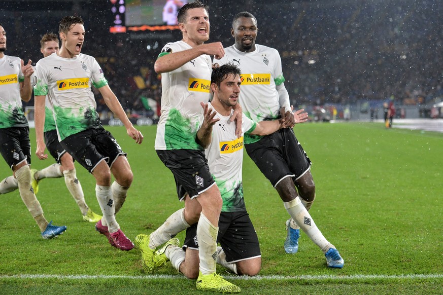 Lars Stindl of Borussia Monchengladbach celebrating after score a goal on penalty Roma 24-10-2019 Stadio Olimpico Football Europa League 2019/2020 Group J AS Roma - Borussia Monchengladbach Photo Anto ...