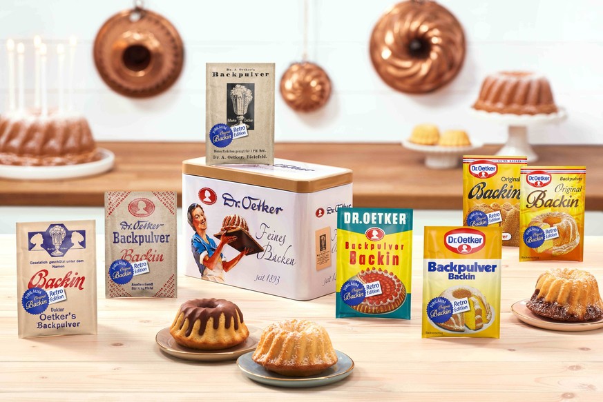 Dr. Oetker hat sein 130-jähriges Bestehen mit Retro-Editionen bekannter Produkte zelebriert.