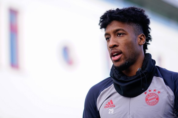 Kingsley Coman Bayern Muenchen. Abschlusstraining vor dem CL Spiel Atletico Madrid - FC Bayern Muenchen Fussball Champions League,Gruppe A, Gruppenphase,5.Spieltag, am 30.11.2020 Abschlusstraining FC  ...