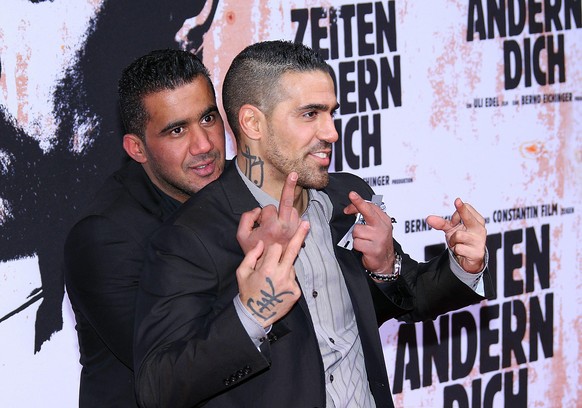Rapper Bushido (rechts) und sein früherer Manager Arafat Abou-Chaker waren einmal gute Freunde, jetzt stehen sie sich vor Gericht gegenüber.