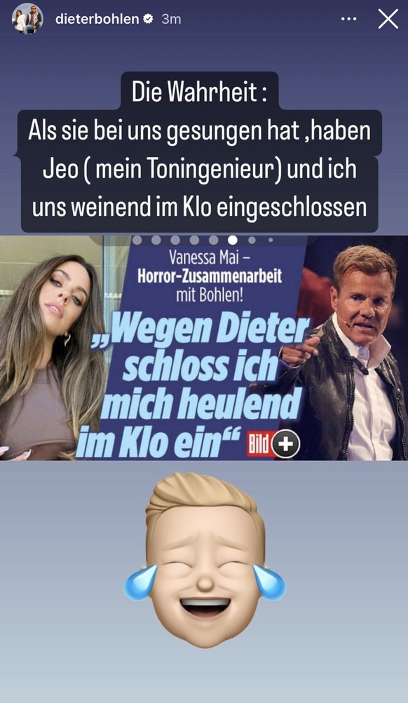 Dies schrieb Dieter Bohlen auf Instagram.