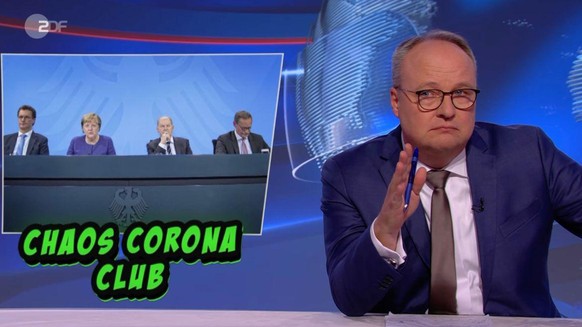 "Zwei Regierungen, aber keine regiert": "heute-show"-Modertor Oliver Welke sieht die deutschen Politiker als "Chaos Corona Club".