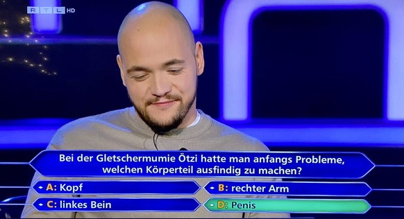 Thomas Lang scheitert bei "Wer wird Millionär?" fasst an der 500-Euro-Frage.