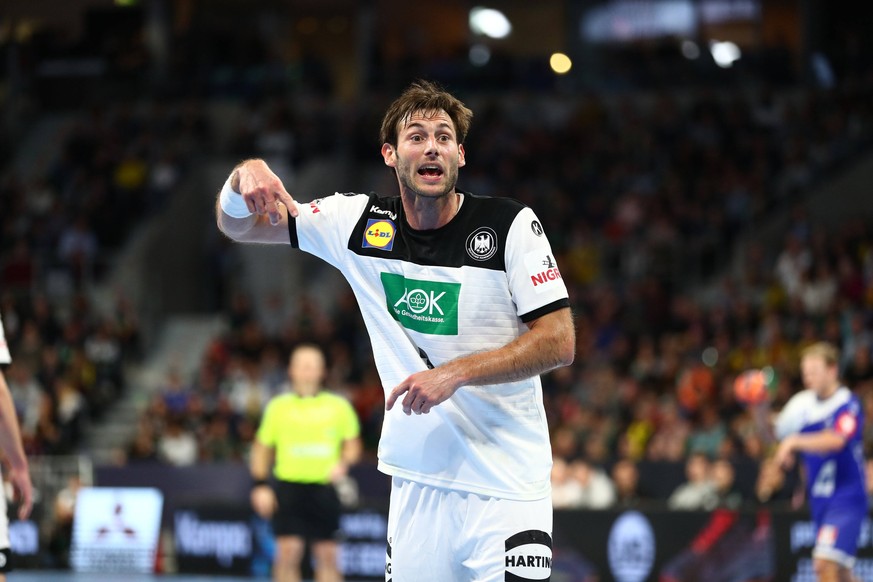 Uwe Gensheimer Deutschland, Deutschland vs Island, Handball, Laenderspiel, 04.01.2020 Fotograf Neis / Eibner Deutschland vs Island, Handball, Laenderspiel, 04.01.2020 Mannheim *** Uwe Gensheimer Germa ...