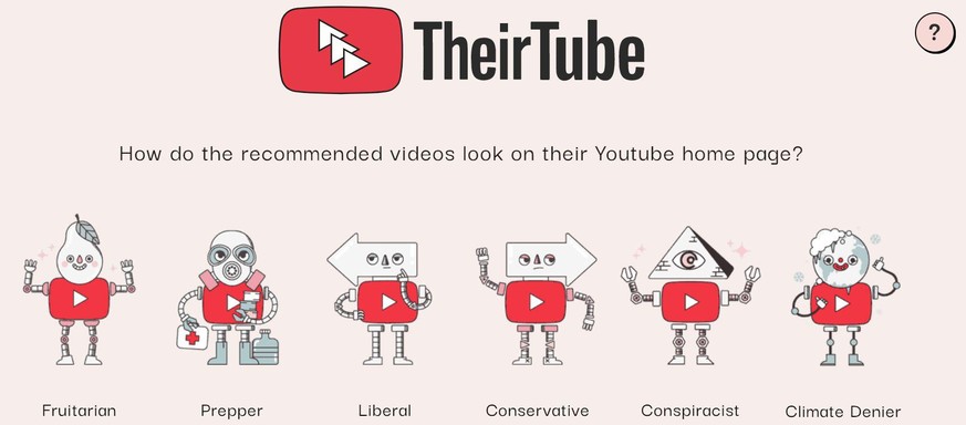 Auf Theirtube können wir sehen, wie die Youtube-Seiten unterschiedlicher Gruppierungen ausschauen.