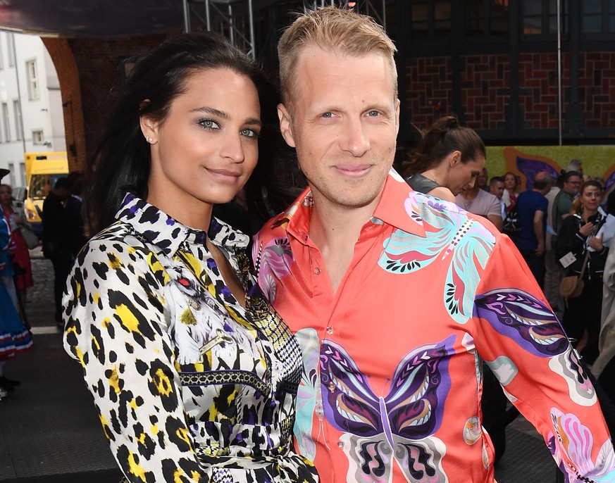 BERLIN, GERMANY - JULY 03: Oliver Pocher and Amira Aly attend the Sportalm Kitzbuehel show during the Berlin Fashion Week Spring/Summer 2020 at ewerk on July 03, 2019 in Berlin, Germany. (Photo by Mat ...