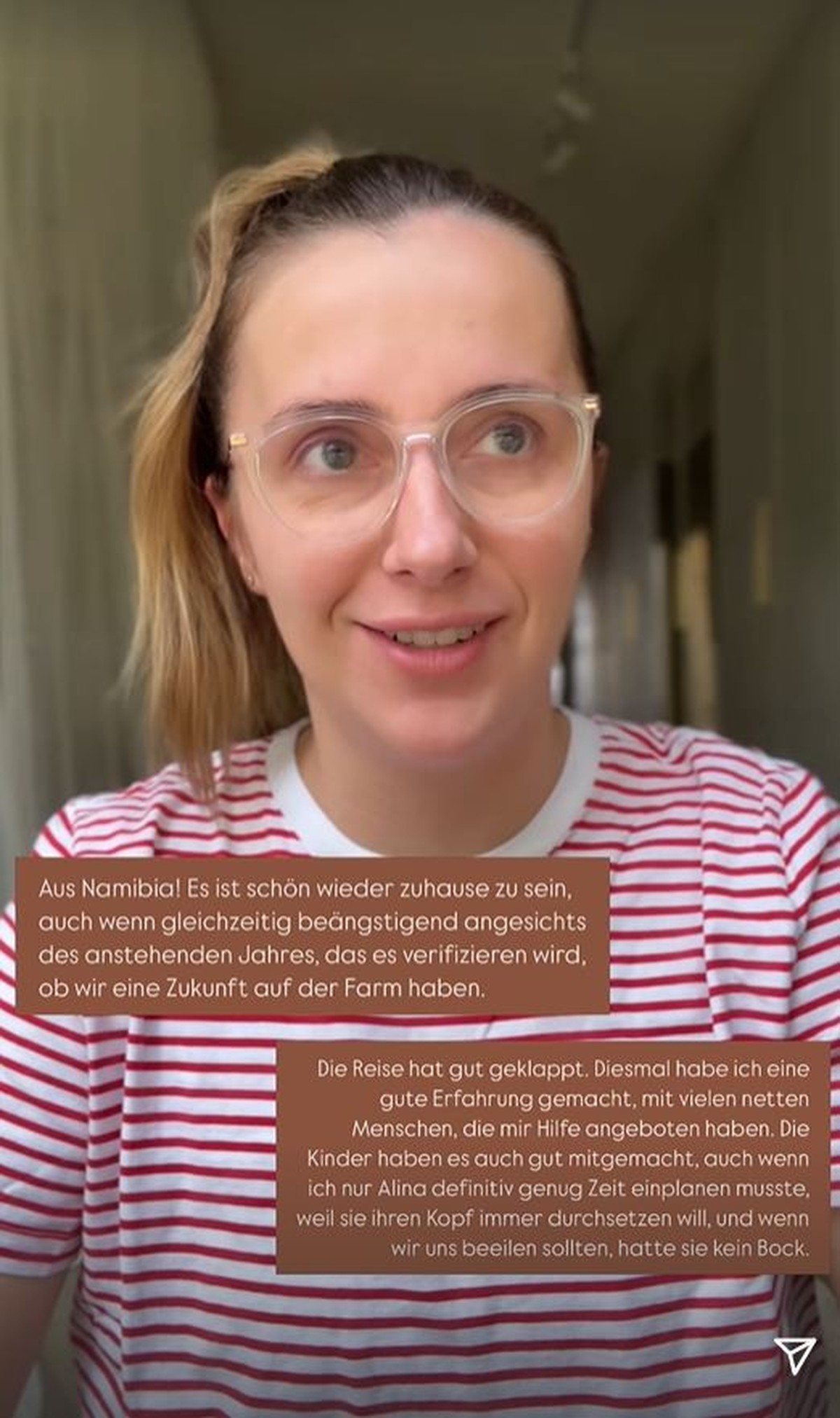 Anna Heiser spricht über die aktuelle Lage ihres Hofes in Namibia.