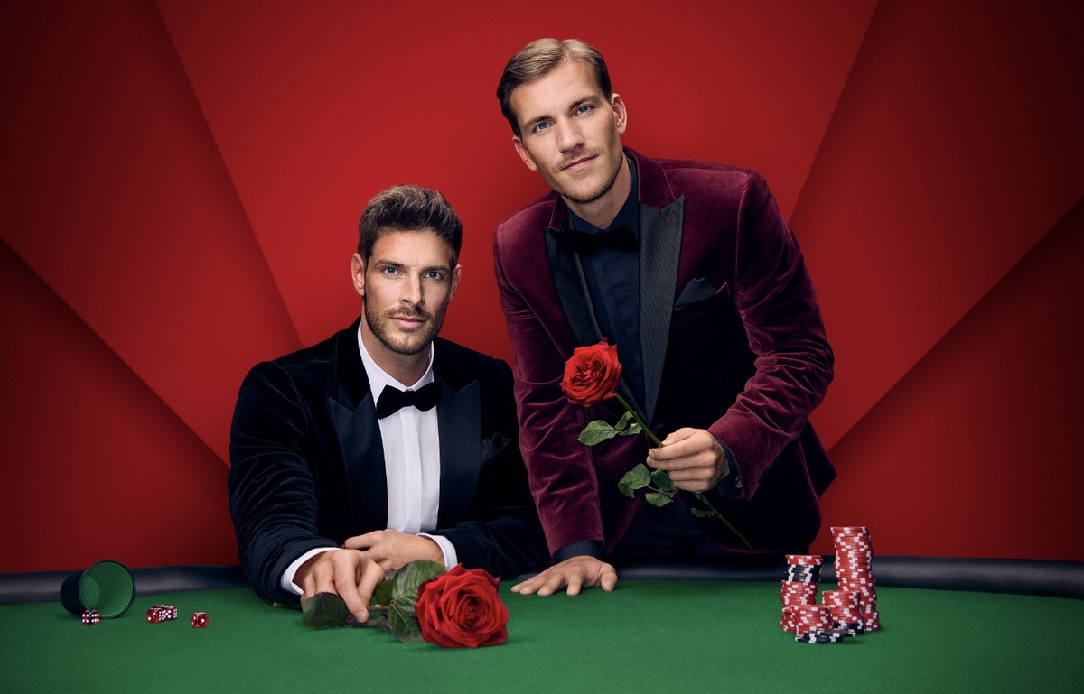 HANDOUT - 07.05.2025, ---: Martin Braun (l.) und Felix Stein, sind die "Die Bachelors" 2025. "Die Bachelors" starten am 18. Juni um 20:15 Uhr mit insgesamt 10 Folgen bei RTL und sc ...