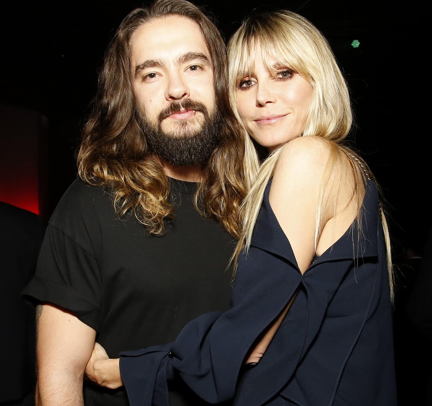 LOS ANGELES, CALIFORNIA - JANUARY 23: (L-R) Tom Kaulitz and Heidi Klum attend Spotify Hosts &quot;Best New Artist&quot; Party at The Lot Studios on January 23, 2020 in Los Angeles, California. (Photo  ...