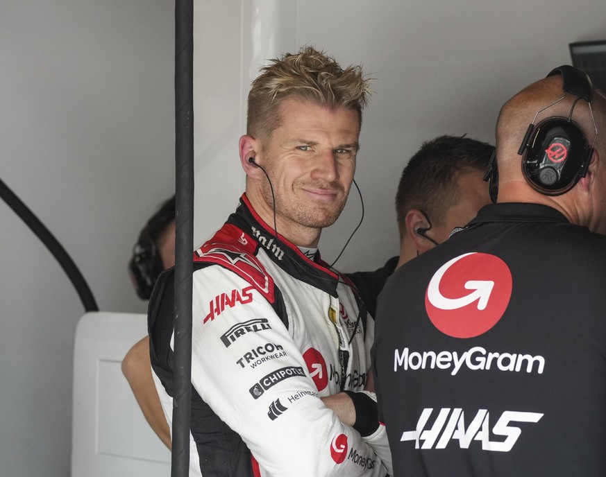 16.06.2023, Kanada, Montreal: Motorsport: Formel-1-Weltmeisterschaft, Grand Prix von Kanada, 1. Freies Training: Nico Hülkenberg aus Deutschland vom Team Haas während des Trainings. Foto: Christinne M ...