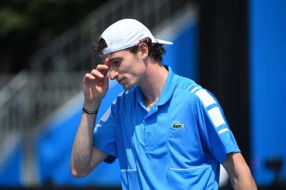 Ugo Humbert (FRA) during his first round match at the 2022 Australian Open at Melbourne Park in Melbourne, AUSTRALIA, on January 18, 2022. Photo by Corinne Dubreuil/ABACAPRESS.COM