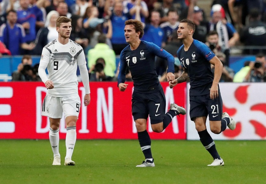 Antoine Griezmann (Mitte) bejubelt seinen Ausgleichstreffer.