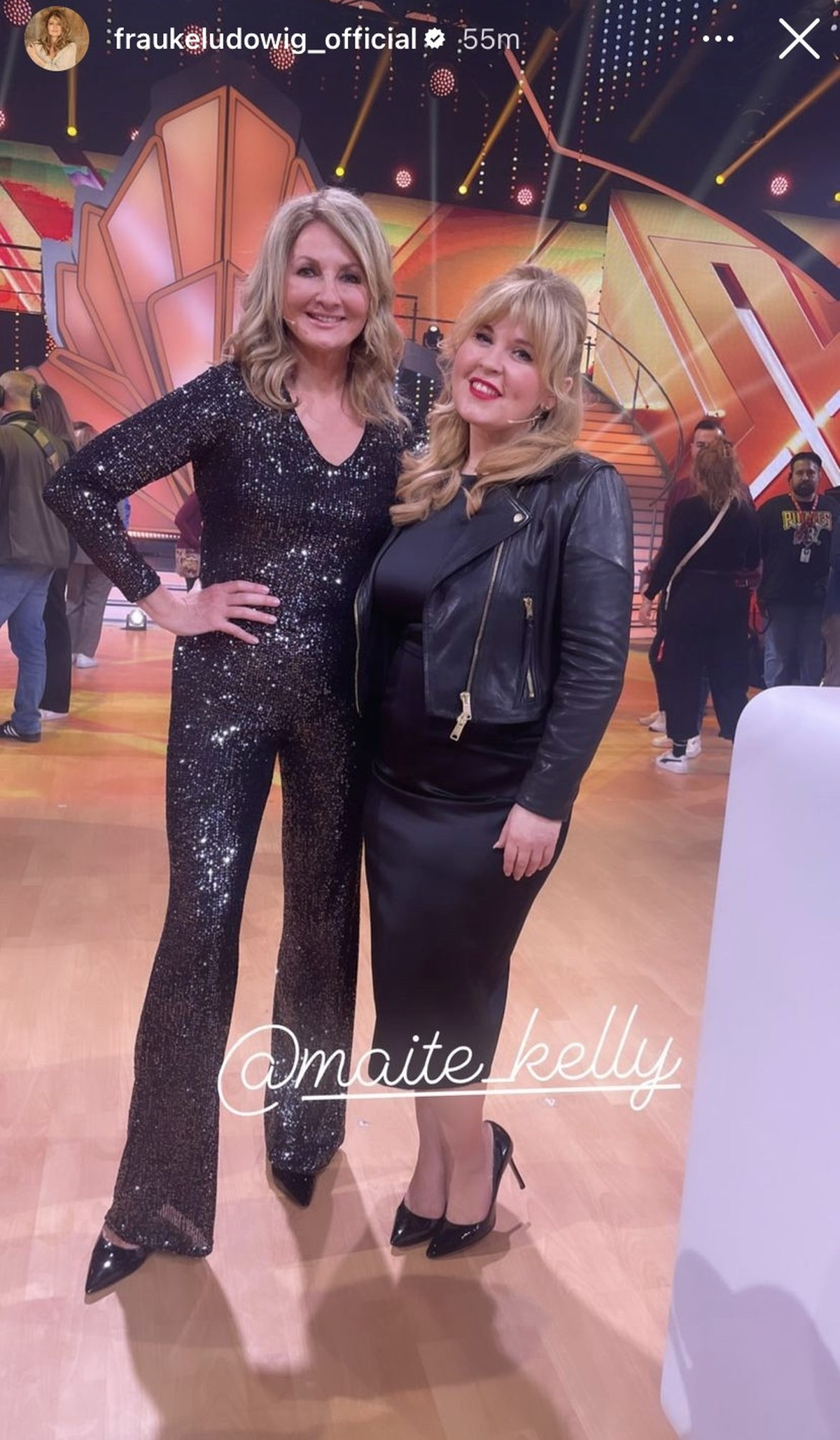 Frauke Ludowig und Maite Kelly führten das Interview im Anschluss von "Let's Dance".