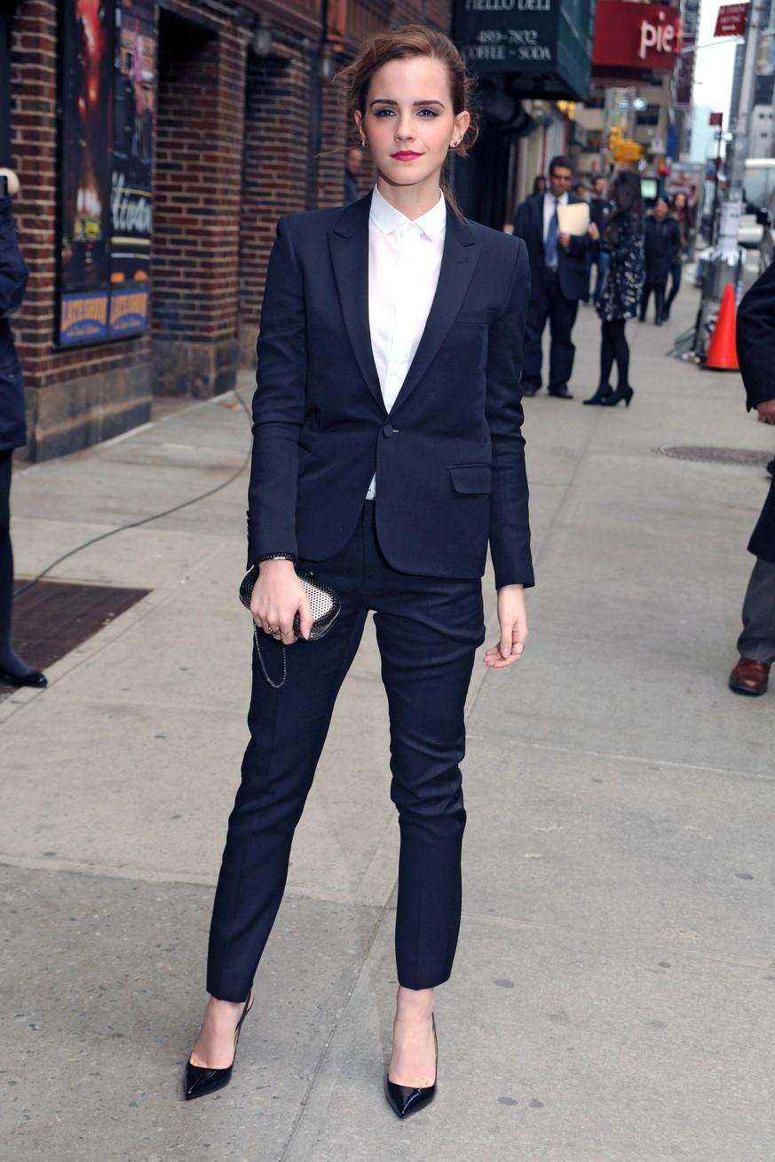 Emma Watson bei der Ankunft zur Aufzeichnung der Late Show with David Letterman im Ed Sullivan Theater. New York, 25.03.2014 Foto:xD.xVanxTinex/xFuturexImage
Emma Watson at the Arrival to Recording t ...