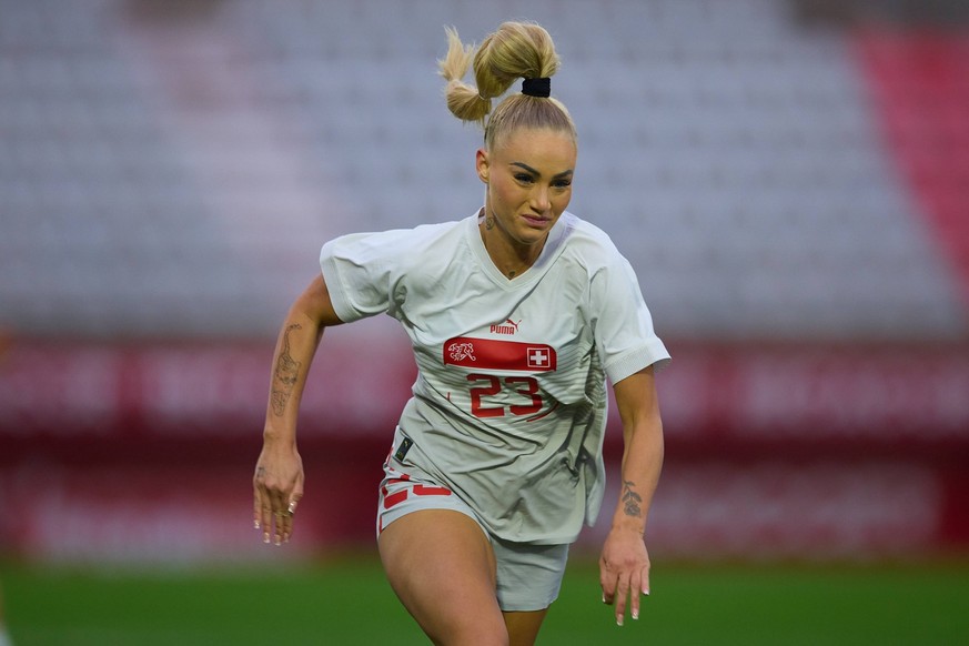 17.02.2023, Algeciras, Estadio Nuevo Mirador, Friendly Match: Poland - Switzerland, Alisha Lehmann Fran Santiago / SPP-JP PUBLICATIONxNOTxINxBRAxMEX Copyright: xFranxSantiagox/xSPP-JPx spp-en-FrSa-Jus ...