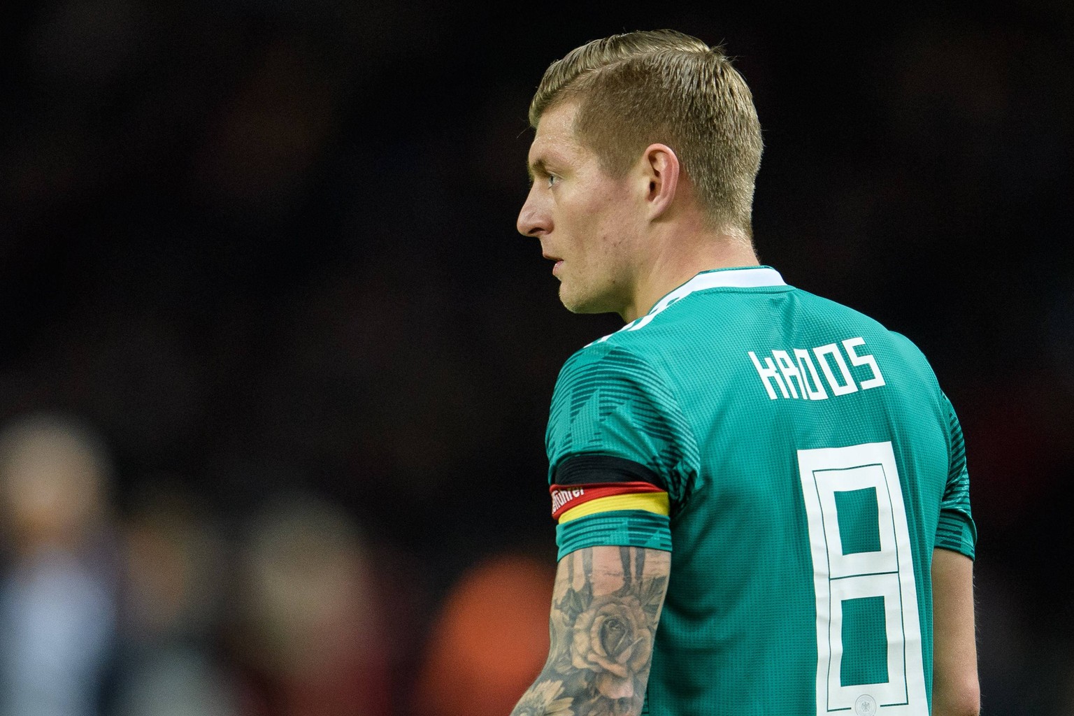 Toni Kroos (GER 8) beim Freundschaftsspiel zwischen Deutschland und Brasilien am 27.03.2018 in Berlin, Berlin *** Toni Kroos GER 8 at the friendly match between Germany and Brazil on 27 03 2018 in Ber ...