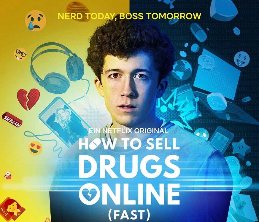 HOW TO SELL DRUGS ONLINE (FAST) 2019- serie TV creee par Philipp Kassbohrer et Matthias Murmann affiche allemande de la saison 1 Netflix - bildundtonfabrik / DR PUBLICATIONxINxGERxSUIxAUTxONLY HOW TO  ...
