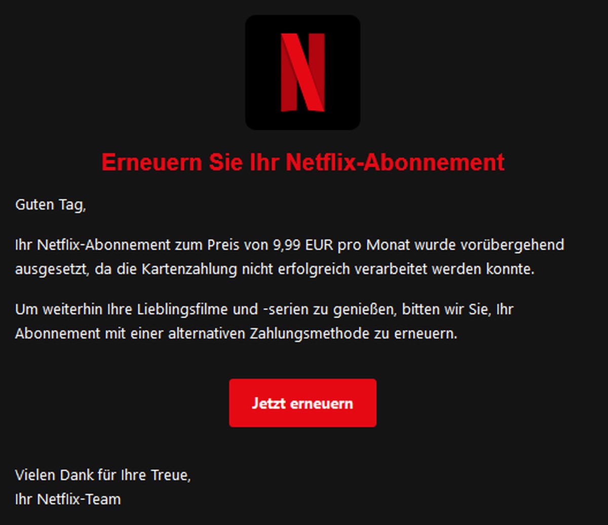 Vor dieser Mail warnt die Verbraucherzentrale.