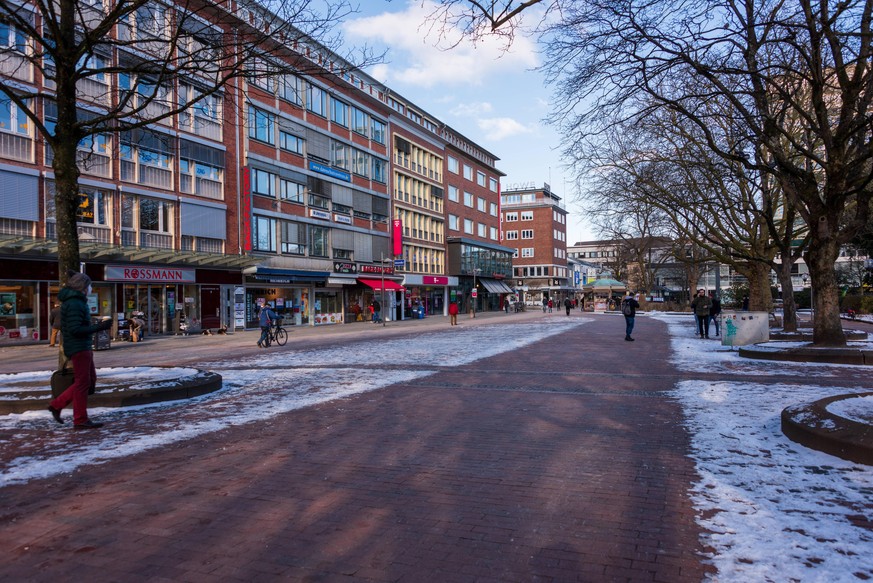 Kiel Innenstadt leere Einkaufsstra
