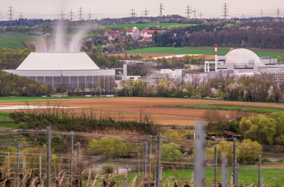 NECKARWESTHEIM, GERMANY - APRIL 15: Neckarwestheim 2 nuclear power plant pictured on the day the plant is officially shutting down on April 15, 2023 near Neckarwestheim, Germany. Neckarwestheim 2, Ems ...