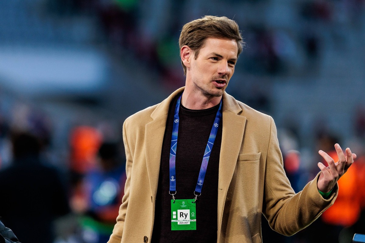 UEFA Champions League Viertelfinale: FC Bayern M�nchen - Inter Mailand 08.04.2025 Alex Schl�ter Prime Moderator UEFA Champions League Viertelfinale: FC Bayern M�nchen - Inter Mailand, M�nchen, Allianz ...