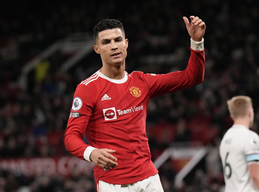 Manchester United v Burnley - Premier League - Old Trafford. Manchester, England, 29th December 2021. Cristiano Ronaldo of Manchester United reacts to shooting wide during the Premier League match at  ...