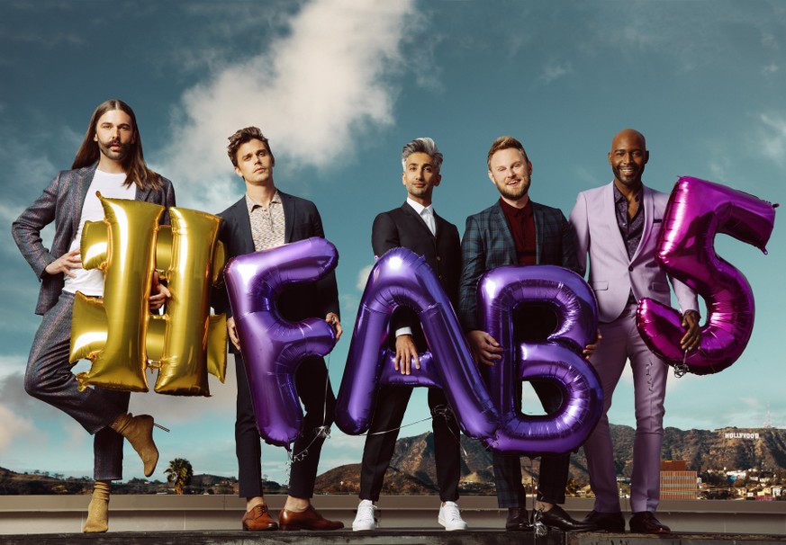 Jonathan Van Ness, Antoni Porowski, Tan France, Bobby Berk, and Karamo Brown from Queer Eye