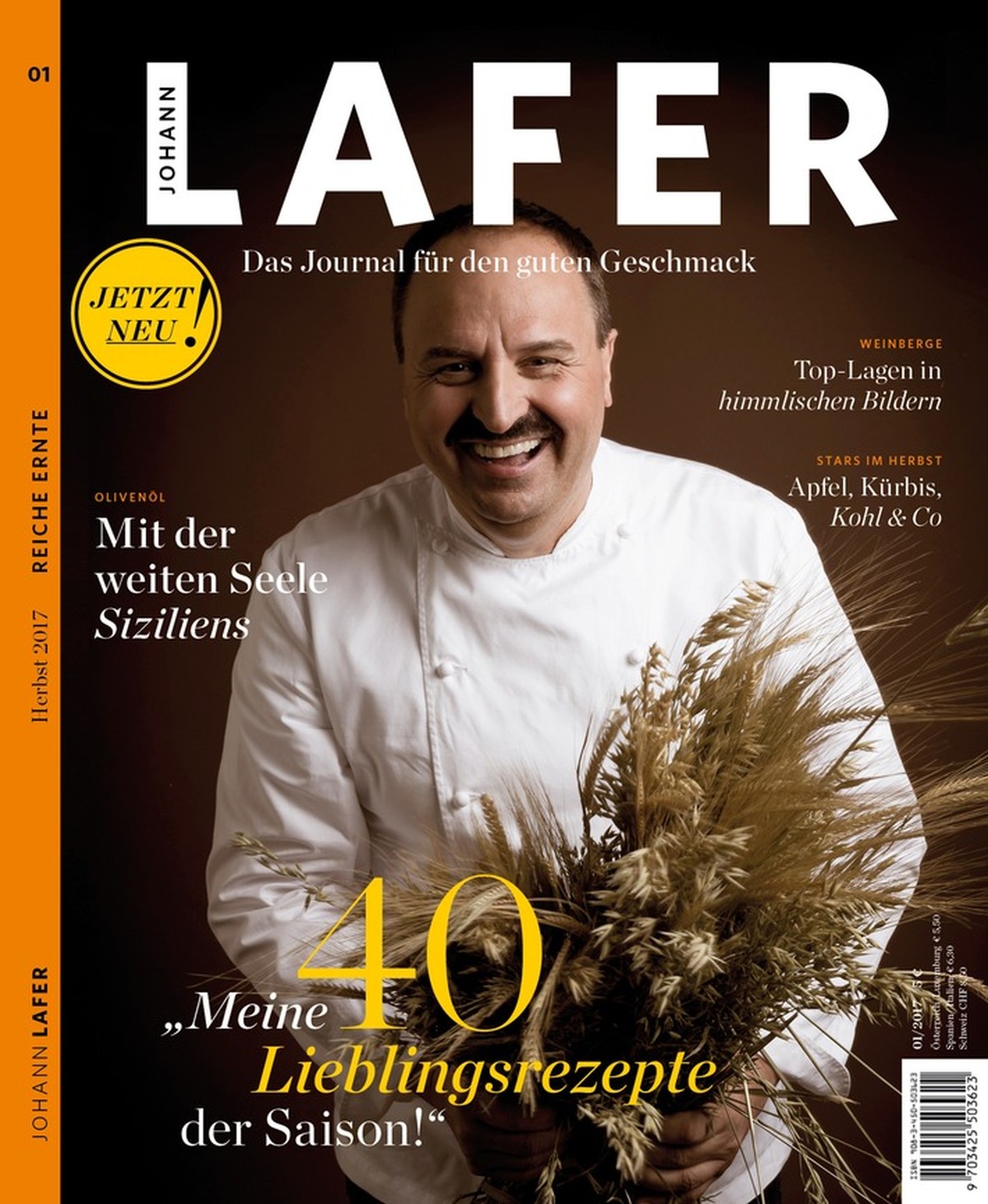 Das neue Genießermagazin des Jahreszeiten Verlag mit Johann Lafer. Weiterer Text über ots und www.presseportal.de/nr/13146 / Die Verwendung dieses Bildes ist für redaktionelle Zwecke honorarfrei. Verö ...