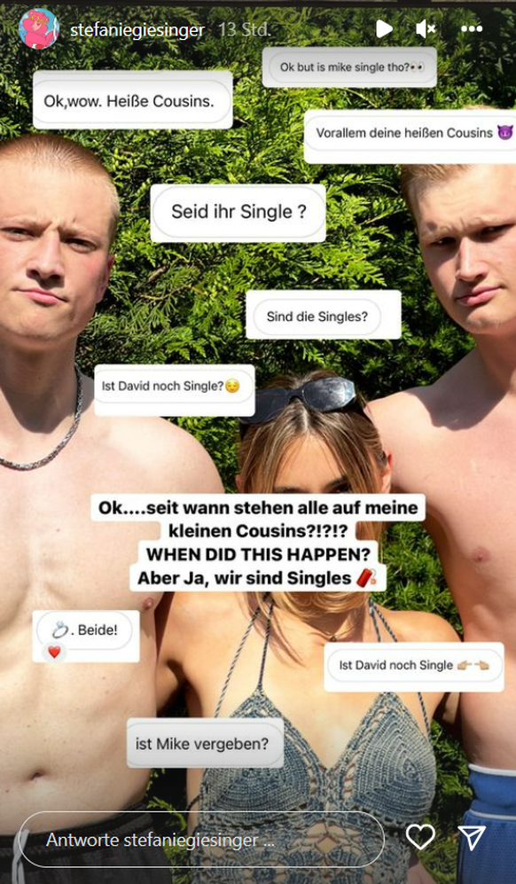 Stefanie Giesinger überrascht mit Statement: "Ja, wir sind Singles."