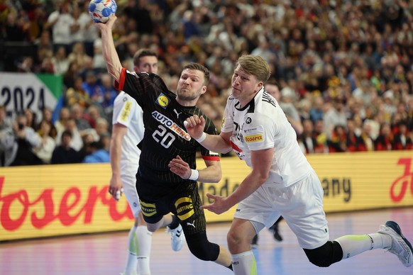 GER, EHF Euro 2024, Men, Hauptrunde, Gruppe 1, 2. Spieltag, Deutschland GER vs. Oesterreich AUT / 20.01.2024, Lanxess Arena , Koeln , GER, EHF Euro 2024, Men, Hauptrunde, Gruppe 1, 2. Spieltag, Deutsc ...