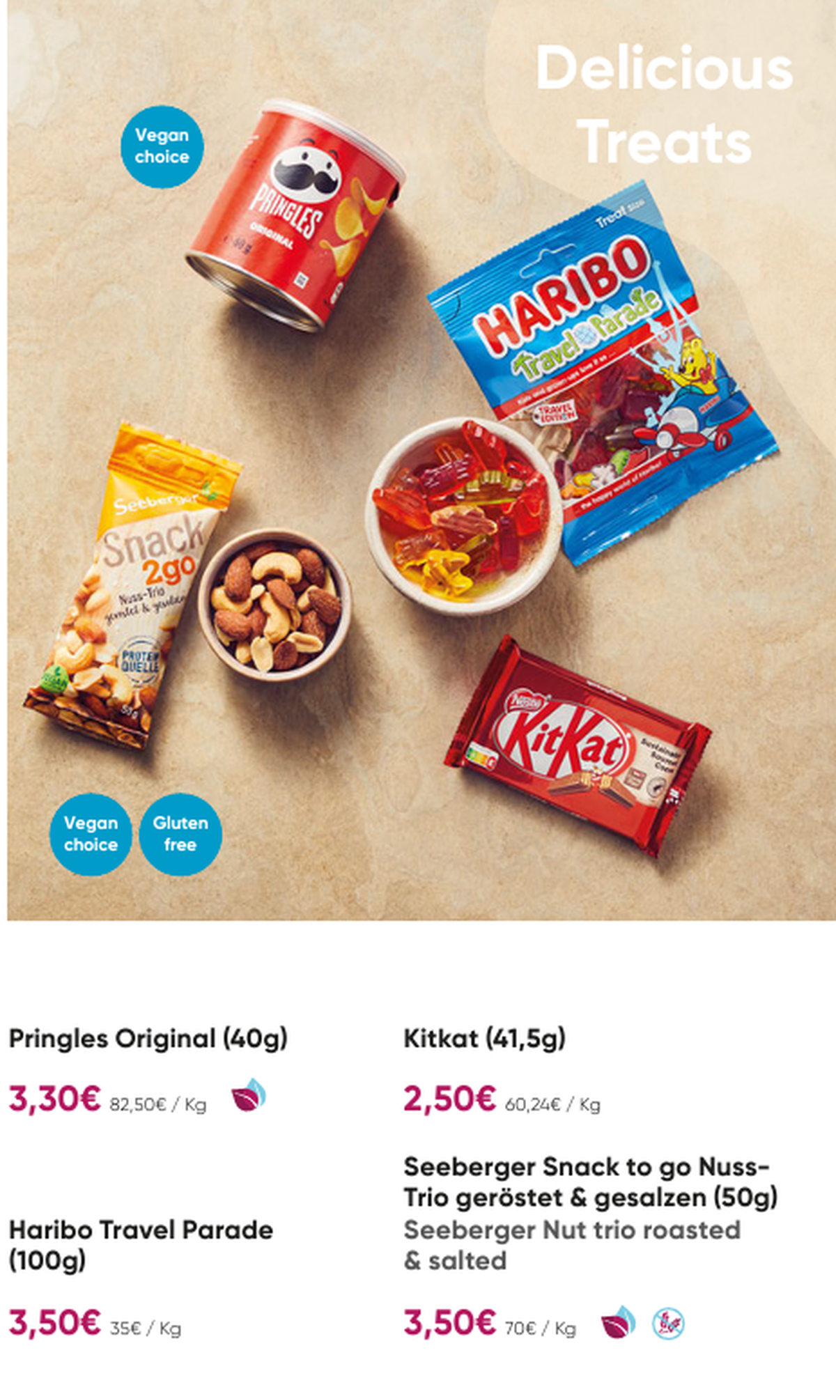 Das Eurowings-Bistro bietet eine Nussmischung an.