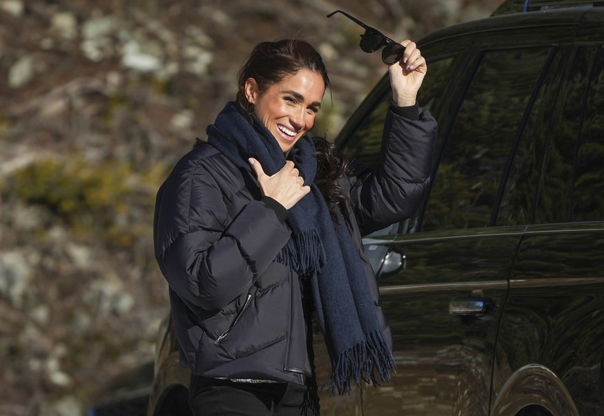 15.02.2024, Kanada, Whistler: Meghan Markle, die Herzogin von Sussex, besucht ein Trainingslager der Invictus Games in Whistler, British Columbia. Die Invictus Games Vancouver Whistler 2025 sollen vom ...