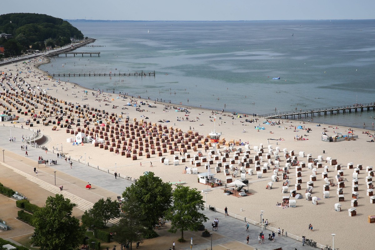 Travemünde, Wochenendausflug an die Ostsee, Meer, Wetter, *** Travemünde, weekend trip to the Baltic Sea, sea, weather,