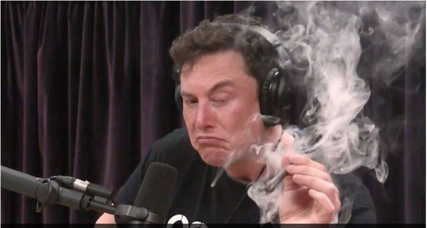 Elon Musk: Joint "ohne Skills" geraucht.