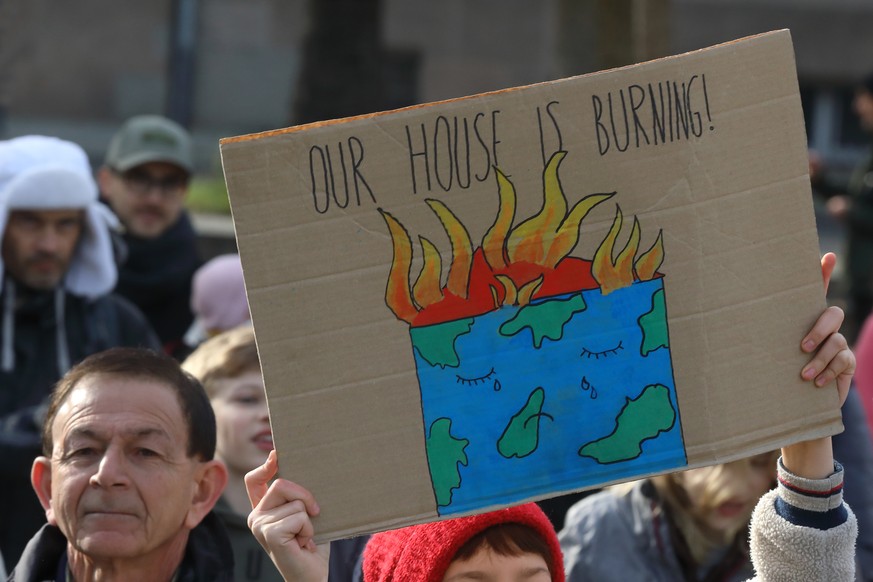 Demonstranten in Berlin – viele sehen schwarz beim Thema Klimawandel.