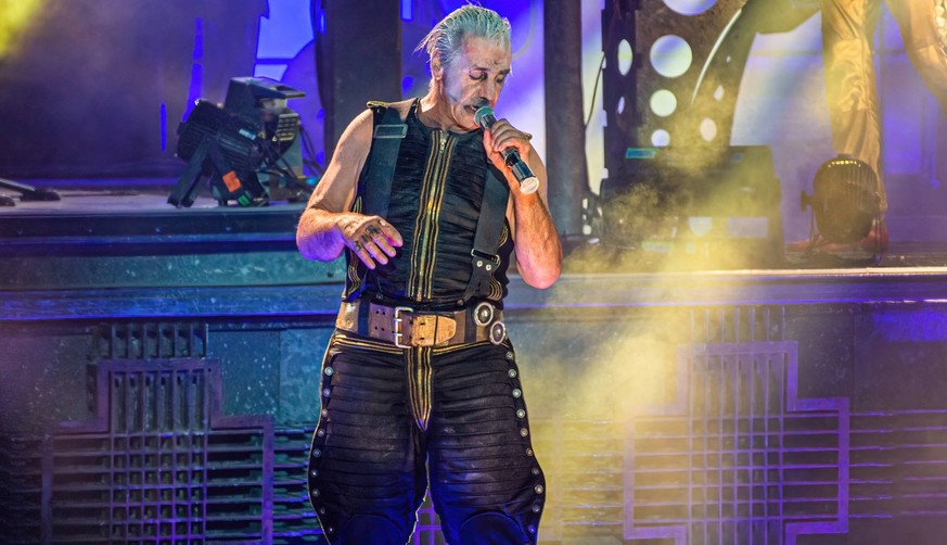 Rammstein Konzert in Aarhus Rammstein live in Aarhus, Denmark Aarhus, Denmark. 22nd, June 2022. The German industrial metal band Rammstein performs a live concert at Ceres Park in Aarhus. Here vocalis ...