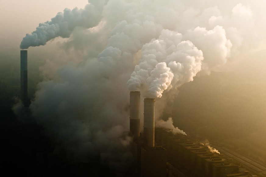 smoking chimney of a coal power plant