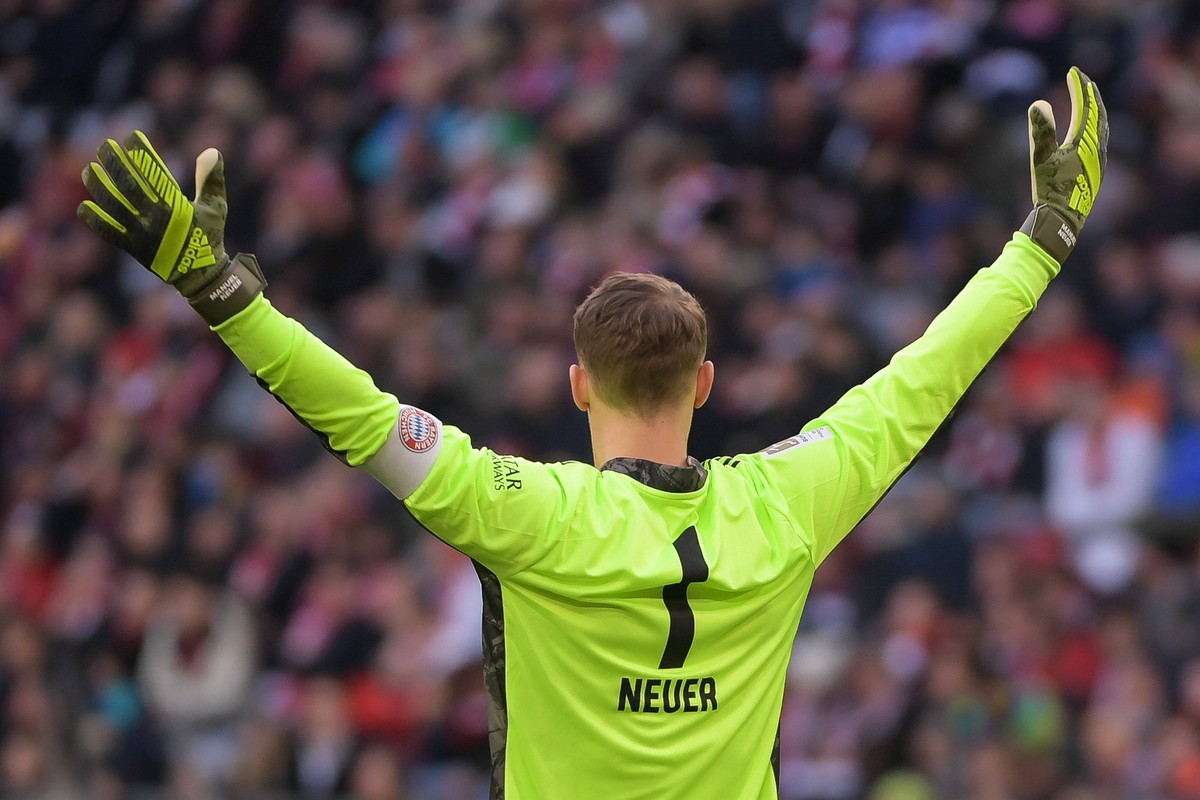 Gewonnen, Torwart Manuel Neuer FC Bayern Muenchen 1,FC Bayern Muenchen - FC Augsburg, Fussball, Deutsche Fussball Liga, 08.03.2020 Muenchen Bayern Deutschland *** Won, Goalkeeper Manuel Neuer FC Bayer ...
