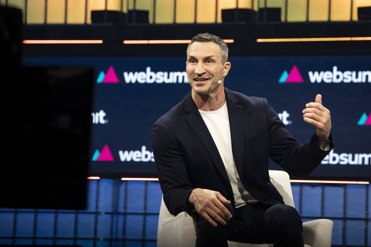 Web Summit 2023 - Day 1 Wladimir Klitschko,Ambassador of Kyiv Digital,during the first day of the Web Summit 2023 in Lisbon, Portugal, on November 14, 2023. The largest technology conference in the wo ...
