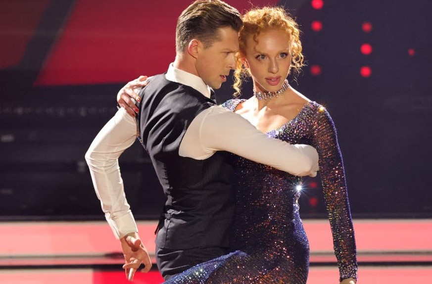 COLOGNE, GERMANY - FEBRUARY 24: Anna Ermakova and Valentin Lusin perform on stage during the first &quot;Let&#039;s Dance&quot; show at MMC Studios on February 24, 2023 in Cologne, Germany. (Photo by  ...